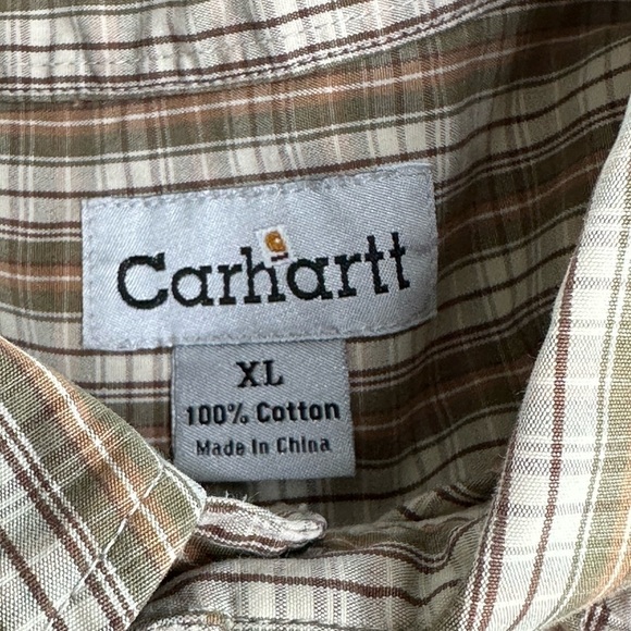 Carhartt Short Sleeve Button Down Plaid Shirt Bundle of Two - Picture 7 of 7